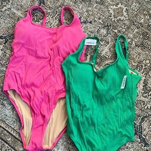 Two Old Navy one-piece swimsuits